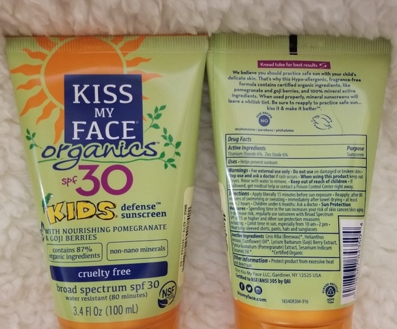 Kiss to Face Organics children sunblock - Picture 2 of 2